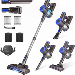 Cordless Vacuum Cleaner, Upgraded 40Kpa Stick Vacuum Cleaners for Home, 8 in 1 Lightweight with Self-Standing, 1.5L Dust Cup & Anti-tangle, Rechargeab