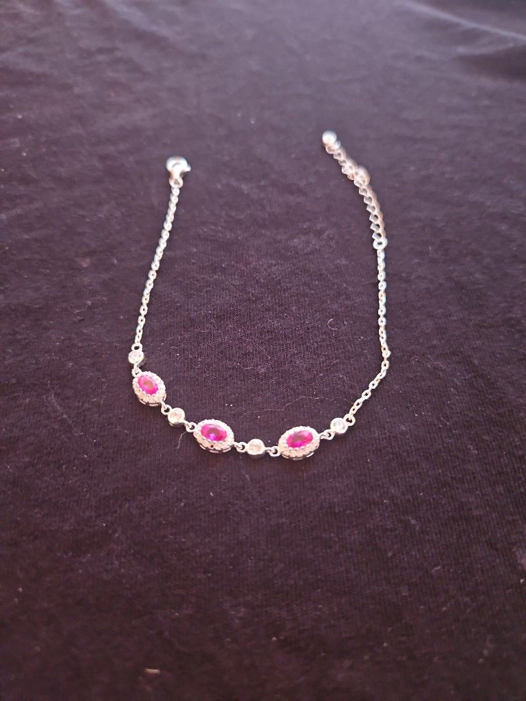925 sterling silver3 Stone bracelet