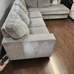 Used Gray sectional couch