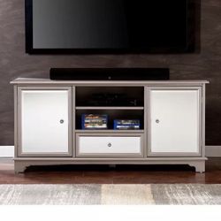 Mirrored Tv Media Stand