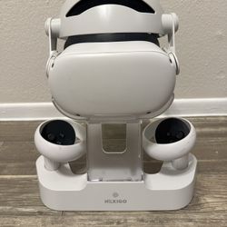 Meta Quest 2 — All-in-One Wireless VR Headset — 128GB with Nexigo Enhanced Charging Stand