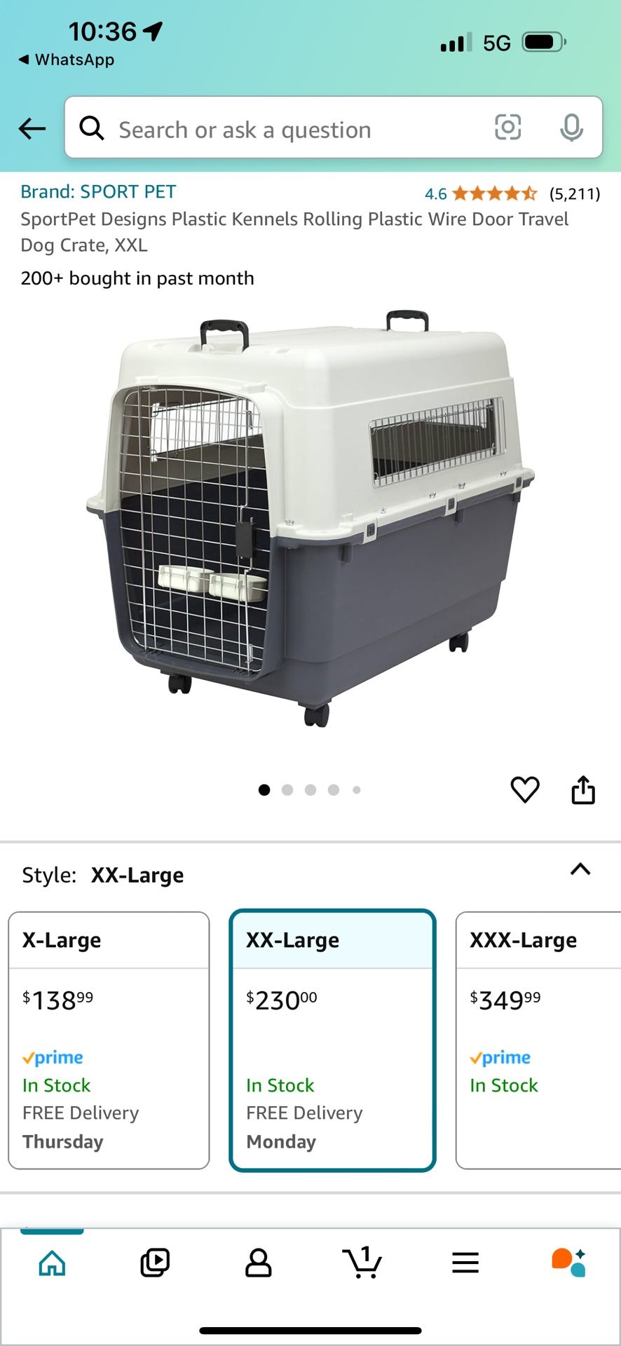 Airline Travel Dog Crate XXL IATA approved
