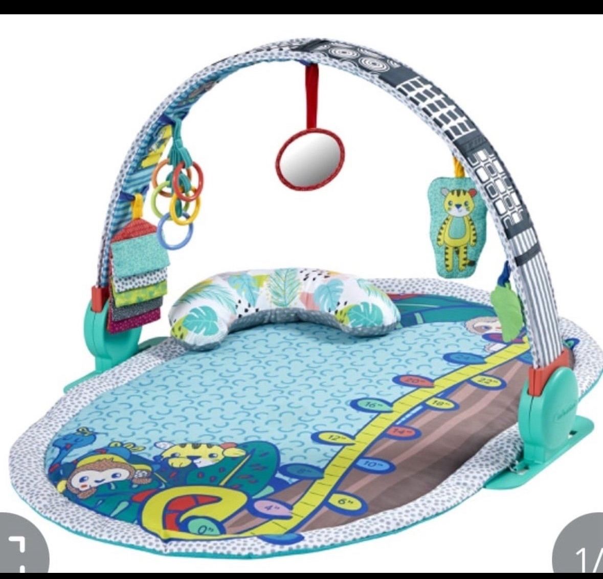 Infantino 3-In-1 Deluxe Magic Arch Sensory Development Gym - 3 Ways To Play With Dual-Sided Magical Arch For Captivating Overhead Visuals Plus Tummy-T