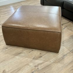 Leather Ottoman