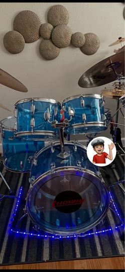 🔥 Ludwig Vistalites PERFECT! Drum Set Drums