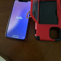Apple iPhone “11” Red W/safety Casing 