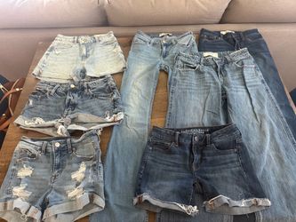 Hollister & American Eagle size 00 & 0 Jeans and Shorts Bundle