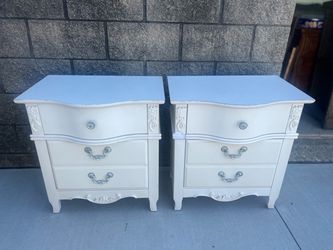 matching 2 drawer French Provincial nightstands