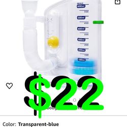 Lung Exerciser Device, Breathing Trainer - 6000ML Inhale Volume Measurement, Equipped with Ball Flow Rate Indicator & Scale Indicators