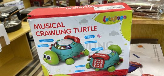 Musical crawling turtle