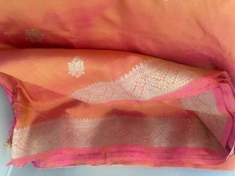 Silk like fabric with gold threads