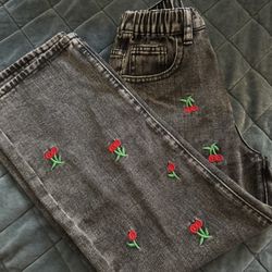 Wide leg Cherry jeans