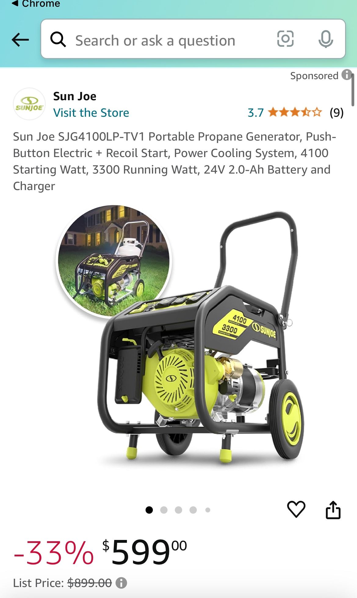 Generator Propane 4100 Watts