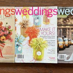 Lot Of 3 Martha Stewart Weddings Magazines 2012 Spring Summer Fall