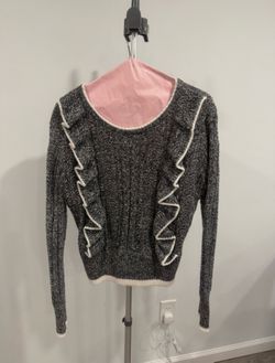 Large Aqua Sweater Black/White
