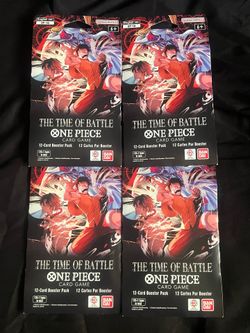One piece 16 The Time Of Battle Booster Pack Sleeves English Lot of 4