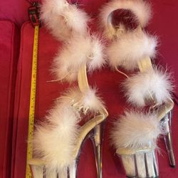 Fluffy Pleaser Heels Size 8…