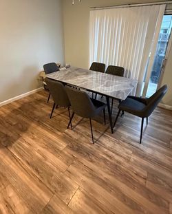 Marble-Top Dining Table - 6 Chairs - Brand NEW - Same Day Delivery 🚚