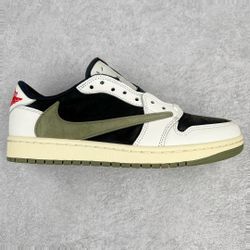 Jordan 1 Low Travis cott Olive