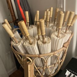 Wedding Decor - Parasols,  Fans, And Flower hooks 