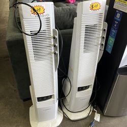 Lasko Misto Outdoor Misting Tower Fan, 4-Speeds, Internal Oscillation, for Decks, Patios