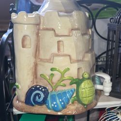 Ceramic Sea Hand Painted  Beverage Dispenser 
