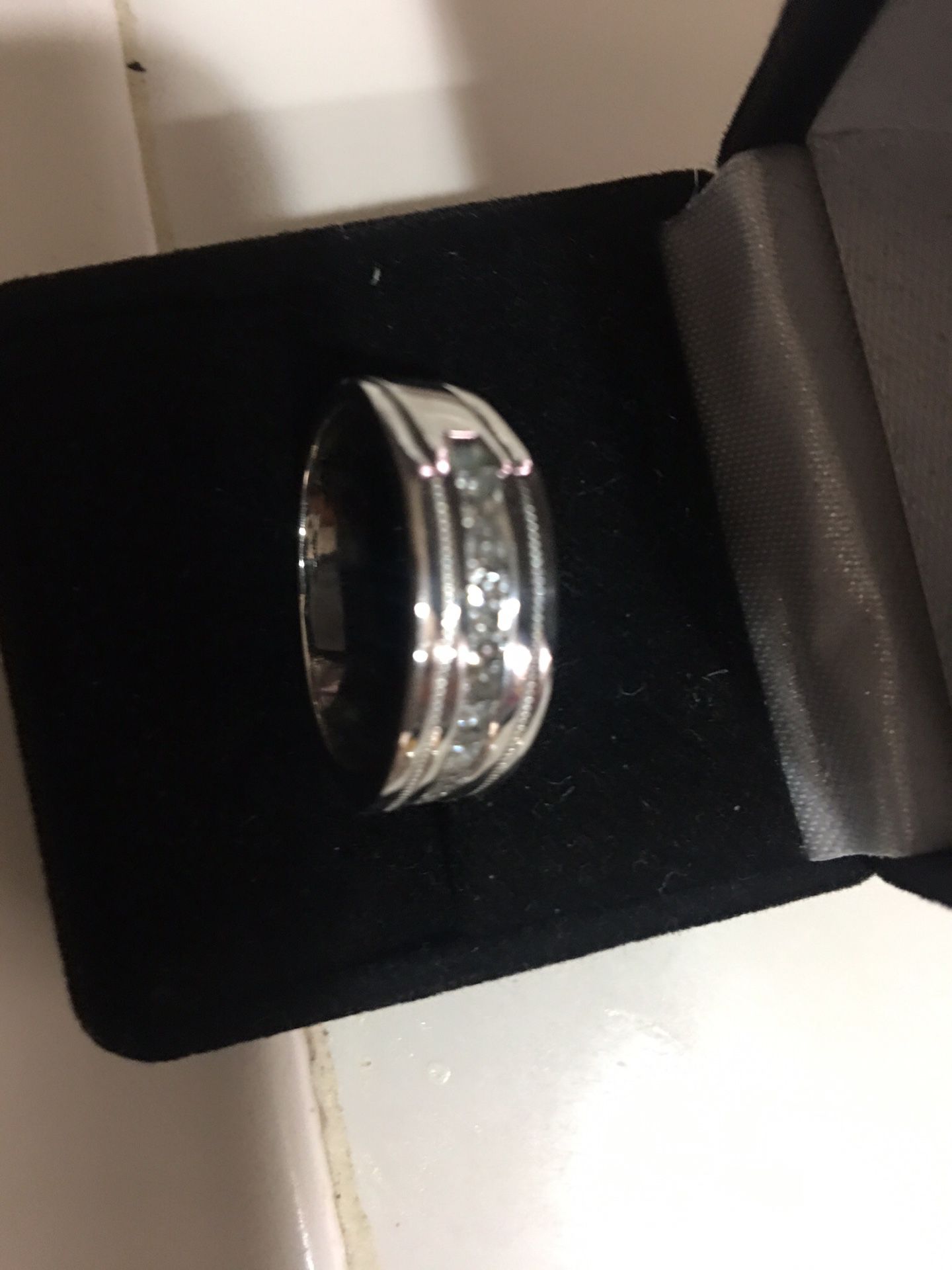 Men’s Diamond Ring on 14K white gold Original price $1000 size 8.4