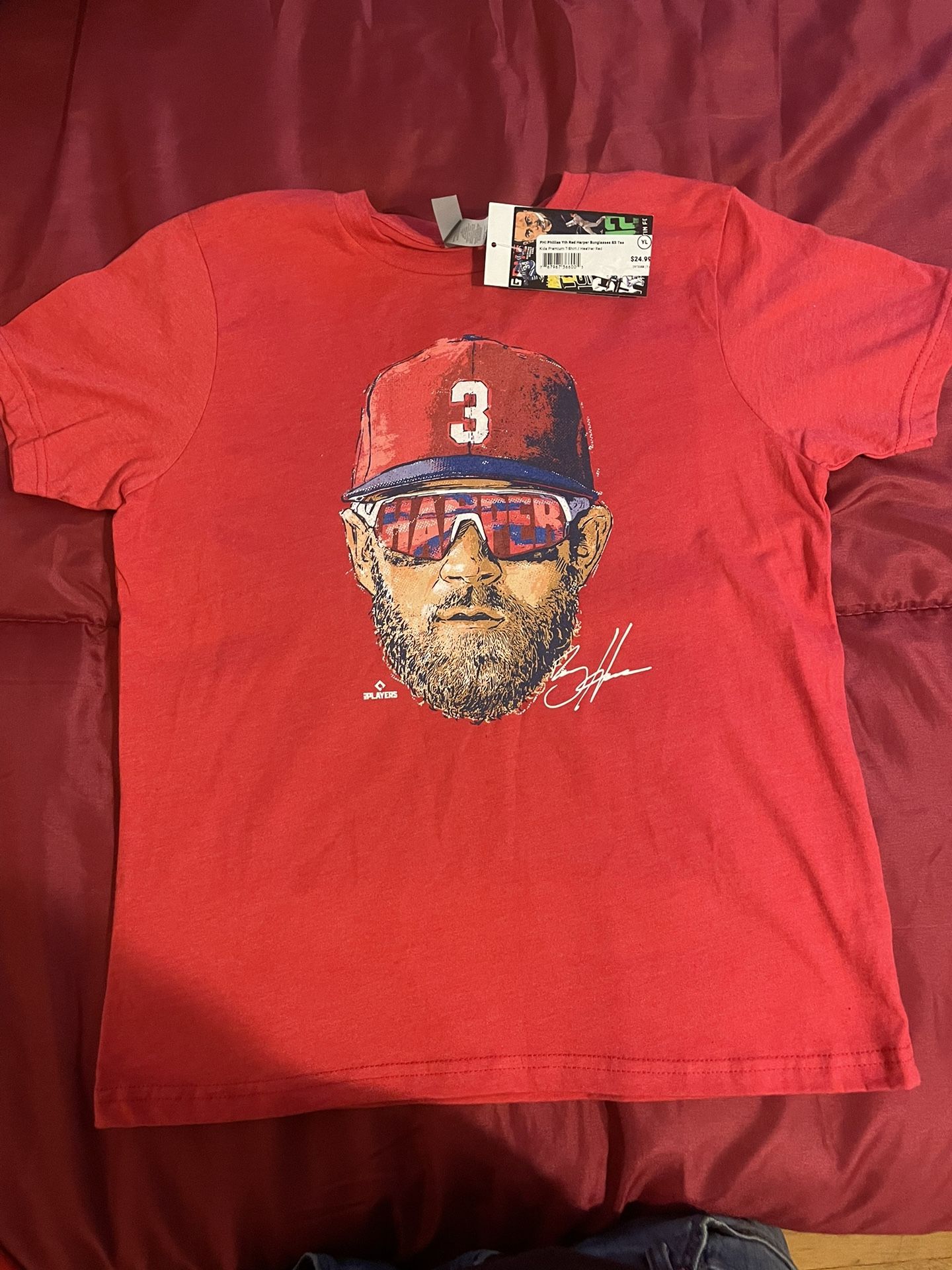 Kids Bryce Harper Sunglasses Shirt Size Large 10/12