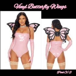 NEW Pink And Black Butterfly Wings 