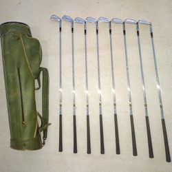 Royal golf clubs and Acushnet bag