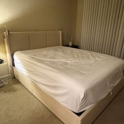Queen Bed Frame With Storage Space (frame Only) 