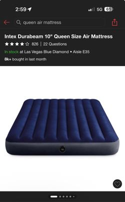 Queen air mattress and air pump