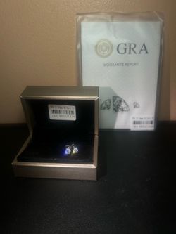 NEW GRA Certified Moissanite Stud Earrings 1ct D VVS1 5.0mm