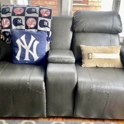 Leather Loveseat Theater Seating