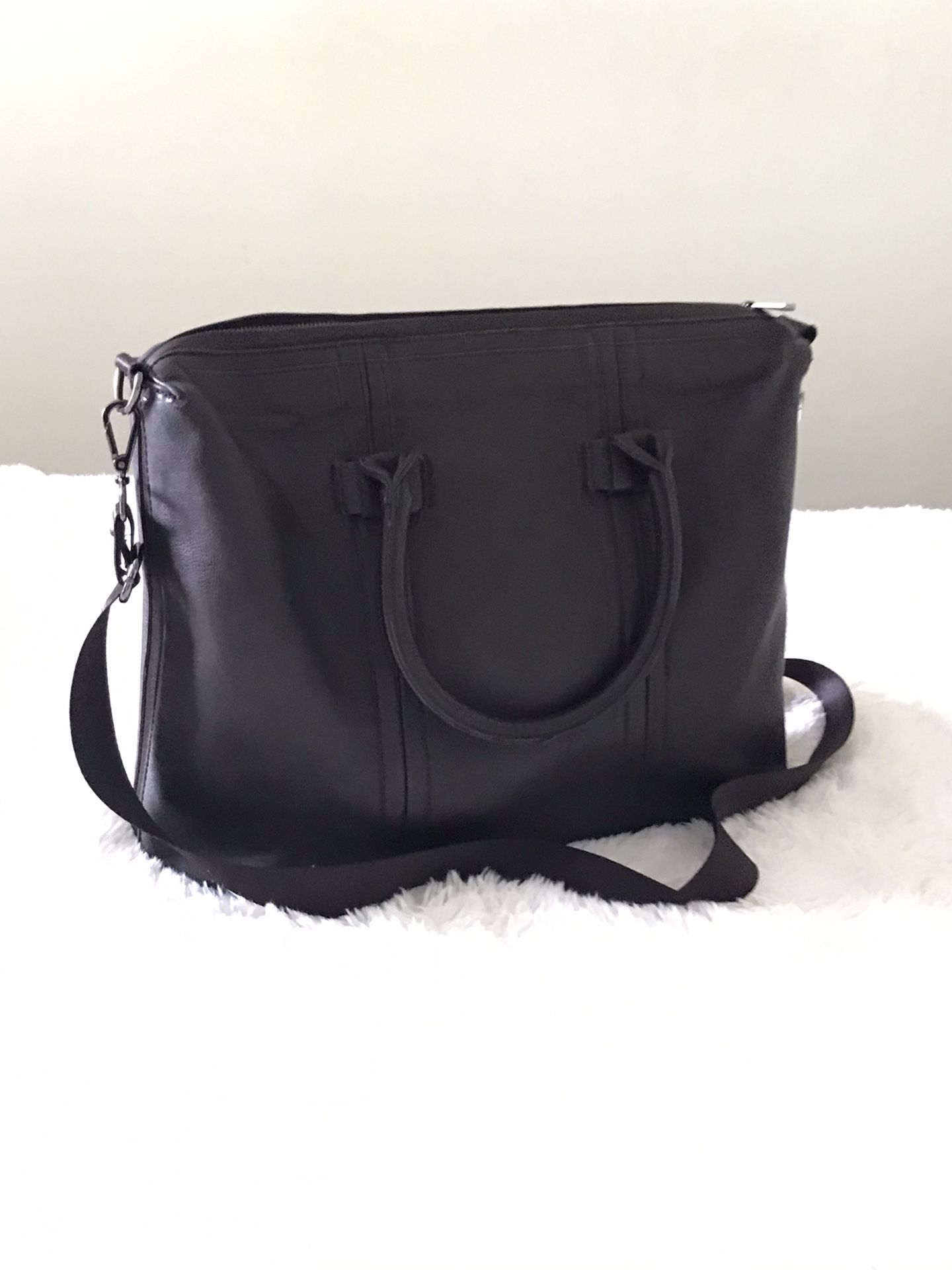Zara Brown Leather Messenger Bag