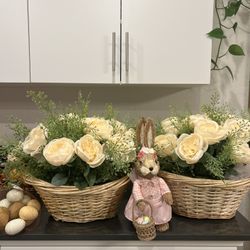Artificial flower basket