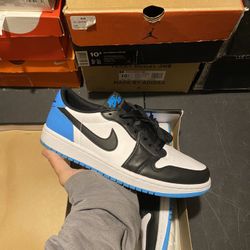Jordan 1 Low Powder Blue size 9.5W 8M USED But Clean