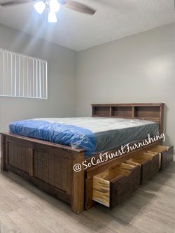 New Queen Bed And Mattress With Drawers