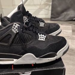 Jordan 4 Black Canvas Size Mens 9.5 (authentic)