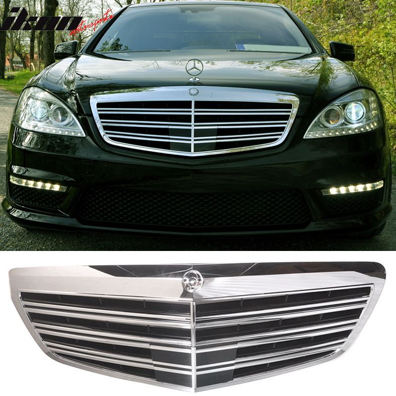 Fits 2010-2013 Mercedes Benz W221 S Class Front Bumper Hood Grille AMG Conversion