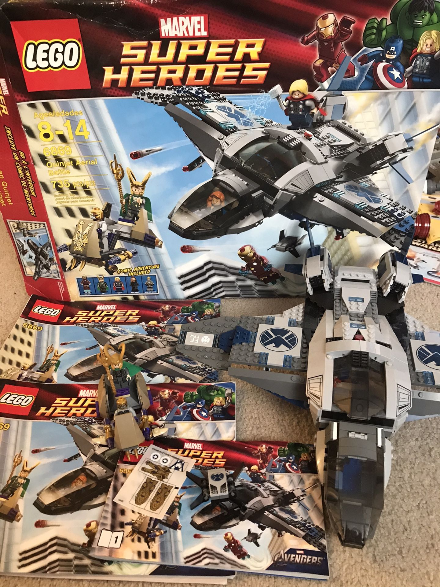 Lego Marvel Superheroes Set 6869 Quinjet Aerial Battle