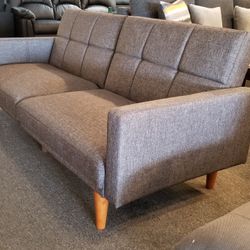 Brand New 76" x 44" Gray Fabric Sofa Futon