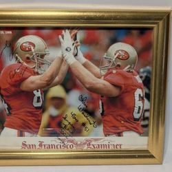 49ers Autograph - Dexter Carter / Derrick Lovett / Chris Washington - Super Bowl XXIX Framed 13.5x16.5