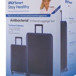 IFly Antibacterial 2 Piece Luggage Set In Navy Blue Brand New With Tags 