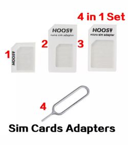 Micro Nano 4 in1 Sim card Adapter Kit UNIVERSAL SAMSUNG/ IPHONE