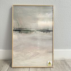 Framed Abstract Wall Art – Neutral Tones – Modern Minimalist Decor