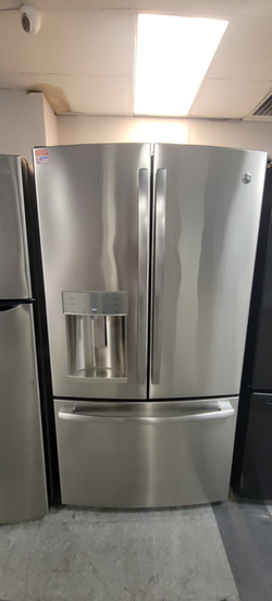 GE French Door Fridge – Stainless, Ice/Water, 36in