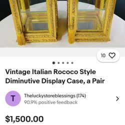 Vintage Italian Style Diminutive Display Case