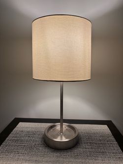 Modern Table Lamp with Drum Shade