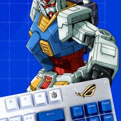 ASUS ROG Strix Scope TKL Gundam Edition Mechanical Keyboard Cherry MX Red - NEW